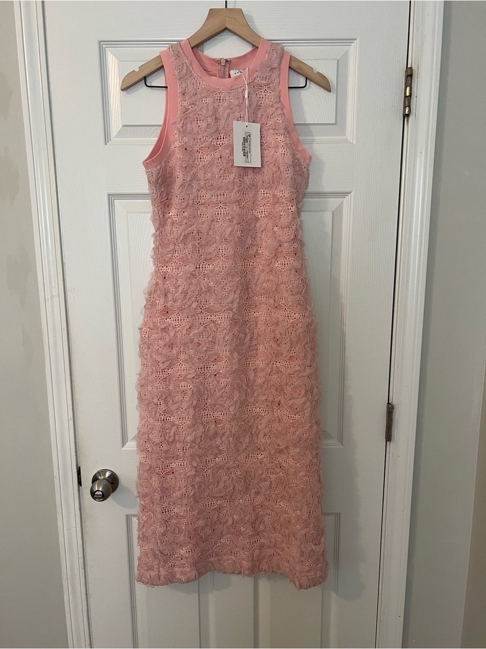 NWT Anthro Endless Rose Pink Appliqué Maxi Dress